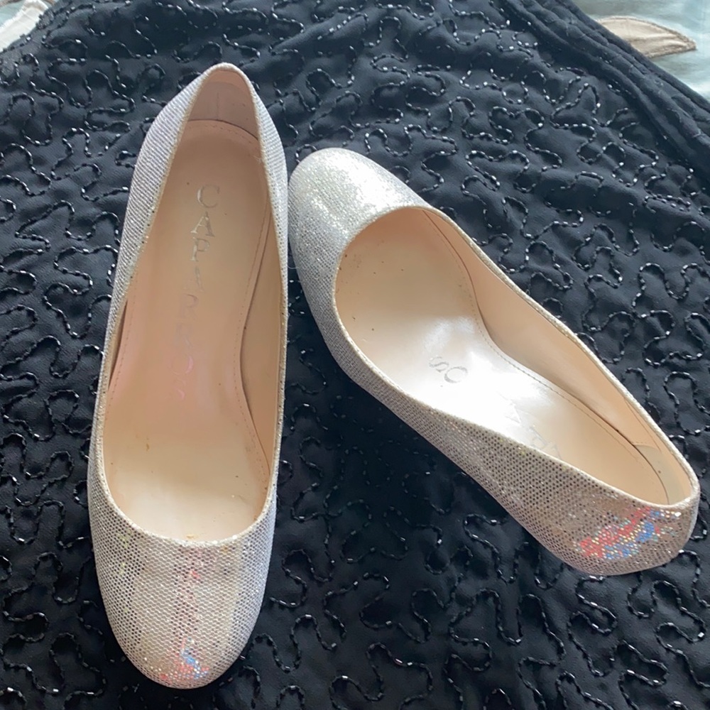 Caparros Silver Sequin Shoes